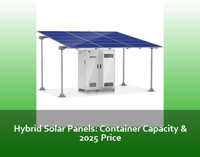 Hybrid Solar Panels: Container Capacity & 2025 Price